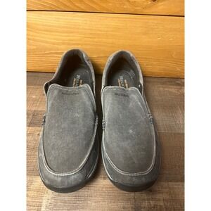 Skechers Relaxed Fit Memory Foam Slip‎ On Loafers Mens Size 13 Gray Comfort